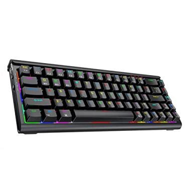 Imagem de Kit de teclado mecânico de 70% de layout, anti-Ghosting RGB 3 Métodos Hot Swap Software personalizável Teclado para jogos black-blue switch
