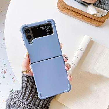 Imagem de Air-Bag Silicone Fold Case para Samsung Galaxy Z Filp 4 3 5G Capa Protetora Leve Protetora Celular Soft Bumper, Sky Blue, para Galaxy Z Flip 4