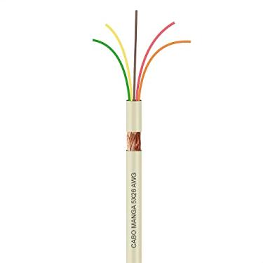 Imagem de Cabo Manga 5x26 AWG - com Blindagem Bege - 50 Metros