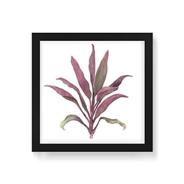 Imagem de Arte Maníacos Quadro Decorativo Folhas Vermelhas - 50x50cm (Moldura em laca preta)