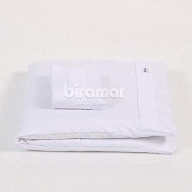 Imagem de Biramar Baby Colchonete Para Carrinho De Bebê Com Fronha Malha Cordão Branco Branco