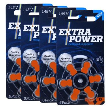 Imagem de 24 Pilhas Baterias 13 Pr48 Auditivas Extra Power 4 Cartelas