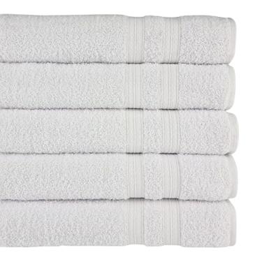 Imagem de Kit 05 Toalhas de Rosto Gigante Felpuda Alta Absorção 100% Algodão 45x80cm 430g/m² - Branca