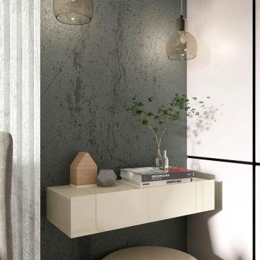 Imagem de Aparador Nicho Sala Suspenso 1 Gaveta 080 Nobre Off White - Gelius