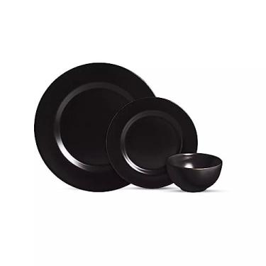 Imagem de Aparelho de Jantar 12 pçs Preto Acetinado Alleanza