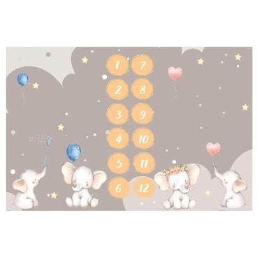 Imagem de Lençol Painel Cenário Fotos MDF Mêsversário Gêmeos Cinza