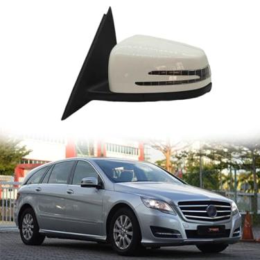 Imagem de Conjunto de espelho de porta lateral adequado para Mercedes Benz 2007-2015 W251 R280 R300 R350 R400 Espelho retrovisor lateral do motorista para acessórios Mercedes Benz dobrável, memória,