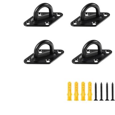 Imagem de Lagogia Placa de olho M6 de aço inoxidável 304, ganchos de parede de teto romboide de 6 mm, fecho de porta oval para cordão de assento, adequado para aplicações de balanço de rede de ioga marítima,