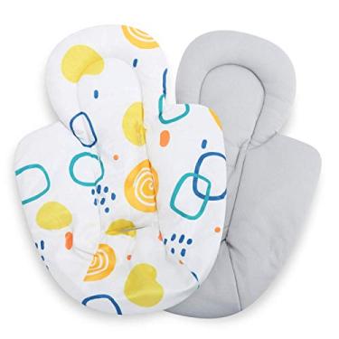 Imagem de Minne Baby Enchimento infantil compatível com 4Moms MamaRoo e RockaRoo Swing, tecido macio de pelúcia inverte para malha respirável e fresca, enchimento para recém-nascido com suporte para cabeça e