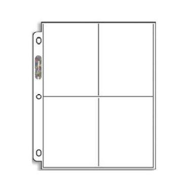 Imagem de Página de armazenamento de cupons Ultra Pro Platinum Series com 4 bolsos (pacote com 20 páginas para cupons e cartões postais maiores)