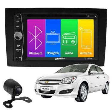 Imagem de Kit Central Multimidia Dvd Vectra + Moldura + Camera - e-Tech, Cinza c