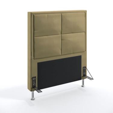 Imagem de Cabeceira Maia 90 Para Cama Box de Solteiro N-029 Veludo Capuccino Ara