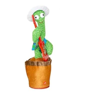 Imagem de Cacto Dançante E Falante, Repete, Grava, Pisca E Toca Músicas -Brinquedo Educativo e Intuitivo Para Estimulação e Educação Da Criança- Para Bêbes e Crianças