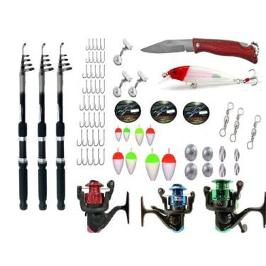 Imagem de Kit Pesca Vara Telescópica 2,70+ Molinete e Acessórios - Fishing Sport