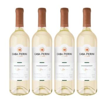 Imagem de Vinho Branco Seco Casa Perini Chardonnay 750ml Kit 4un