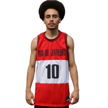 Imagem de Regata Basquete Masculina M10 Rio de Janeiro 10, Vermelho, P