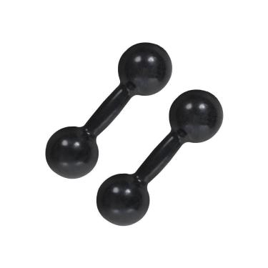 Imagem de Par De Halter Bola Emborrachado 3Kg Peso Musculação Ar Livre