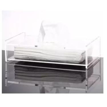 Imagem de Porta Papel Lenço Umedecido Acrílico 17x12x5cm Transparente - AGV Cria