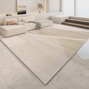 Imagem de Tapete geométrico creme, tapetes para sala de estar de área grande, tapetes de fácil manutenção para quarto, linhas artísticas, tapetes retangulares, YHT075, H, 300 x 400 cm