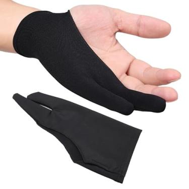 Imagem de Pacote Com 5 Luvas de Artista, Luva de Desenho Com Rejeição de Palma para Tablet Gráfico, Luva de Desenho Digital de Dois Dedos para Mão Direita e Mão Esquerda, Luva Artística (M)