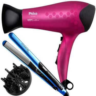 Imagem de Secador De Cabelo Philco Profissional 2200w Ions Ar Quente Frio Stilo 