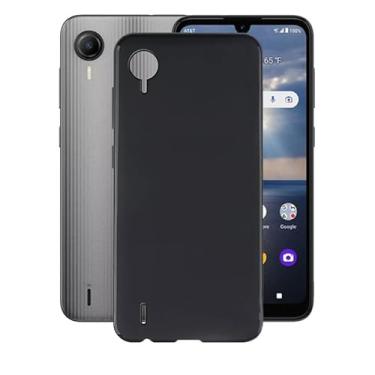 Imagem de AQGGIIXY Capa de telefone para Cricket Debut S2 U380AC (15.5 cm), capa protetora ultrafina macia TPU à prova de choque, anti-arranhões X antiderrapante para Cricket Debut S2 U380AC - preta