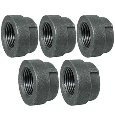 Imagem de SUPPLY GIANT Conector de ferro maleável, 2,9 cm, 136 kg, aplicação preta (pacote com 5) BXCA0034-5 XH encaixe de tubo com rosca fêmea FNPT