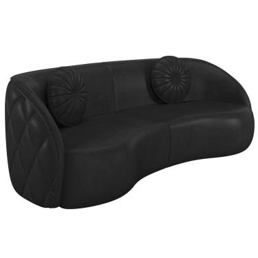 Imagem de Sofá 3 Lugares Para Sala Living Olimpo 288 Cm M03 Couríssimo Preto Lyam Decor