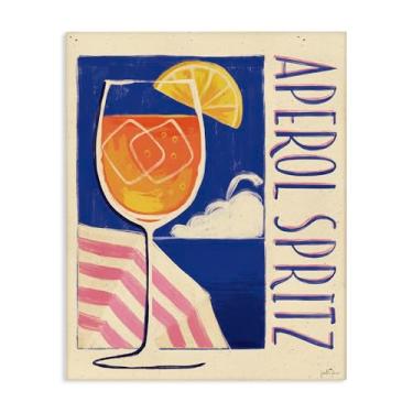 Imagem de Stupell Industries Arte de parede retrô Aperol Spritz Canvas por Janelle Penner, 40 x 50 cm