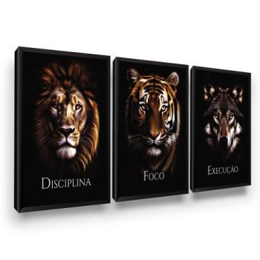 Imagem de Quadros Decorativos Disciplina Execução Foco Moldura - Looks Objetos d
