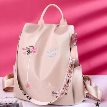 Imagem de Bolsa Mochila Feminina Ante Furto Impermeável Reforçada Cor - GAROTA B