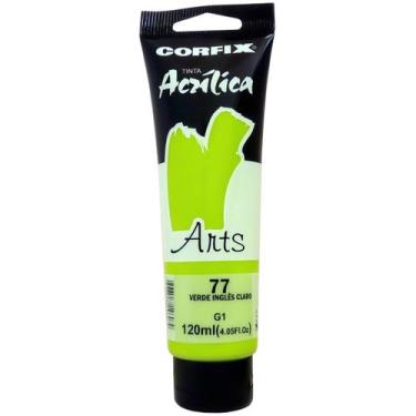 Imagem de Tinta Acrílica Arts Corfix 120ml G1 - 85120, 077 - VERDE INGLES CLARO