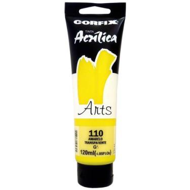 Imagem de Tinta Acrílica Arts Corfix 120ml G1 - 85120, 110 - AMARELO TRANSPARENT