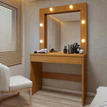 Imagem de Penteadeira Camarim 100% Mdf 180 X 110,3cm Requinte Naturalle