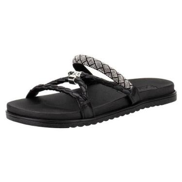 Imagem de Tamanco feminino flat beira rio 8529102, Preto, 35