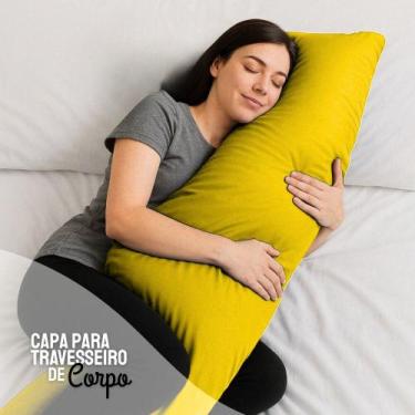 Imagem de Capa p/ Travesseiro de Corpo Impermeável 50x140cm Com Zíper Coloridas 