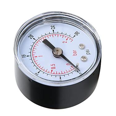 Imagem de Medidor de Pressão Tipo Ponteiro de Escala Dupla Com Bateria, Mostrador Irrestrito e Transparente para Medição Precisa, Caixa Externa de Metal para Conexão de Montagem Traseira
