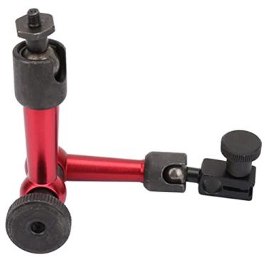 Imagem de Comparador Axial Braço de Apoio Base Magnética Titular Red Alloy Ajustável Universal Magnetic Metal Base Titular Suporte para Indicador de Teste de Mostrador Digital