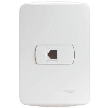 Imagem de Conjunto Tomada RJ11 2 Fios Branco Miluz - S3B64900 - SCHNEIDER - Stec