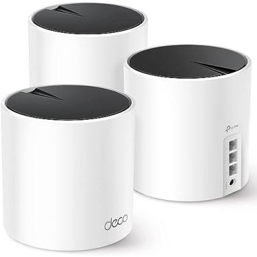 Imagem de TP-Link Sistema de malha Deco AX3000 WiFi 6 (Deco X55) – Cobre até 200 m², substitui roteador e extensor sem fio, 3 portas Gigabit por unidade, suporta Ethernet Backhaul (pacote com 3)