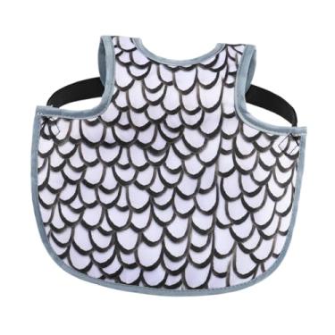 Imagem de Gralara Sela de galinha, protetor de costas, capa de proteção à prova d'água fácil de usar e limpar, para galinhas, galinheiros, fazendas de galos, Preto Branco