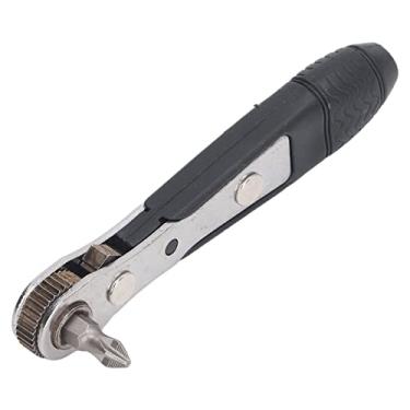 Imagem de Labor Saving Mini Ratchet Wrench Set, Anti Slip Handle 1/4in Especificação Ajuste Positivo e Negativo para Manutenção Trabalho Mini Ratchet Wrench