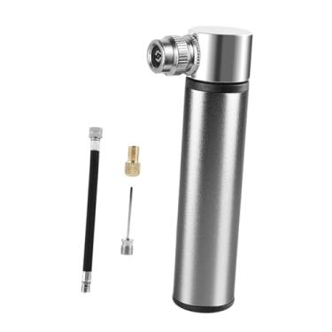 Imagem de UGPLM Bomba de pneu de 120 PSI Mini bomba de bicicleta Futebol Basquete Vôlei Barril telescópico CNC Universal Leve Inflador de Bolas, Titânio Sem Suporte