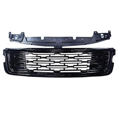 Imagem de ROVCE Front Racing Grills Bumper Grille Compatível com Land Rover Range Rover Velar 2017-2024 LR143275 LR092628 LR139319 Acessórios para carro(New style black)