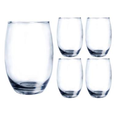 Imagem de Jogo 4 Copos Grandes California Redondo 450ml Transparente - Praticasa