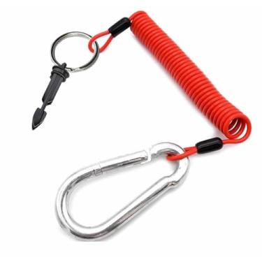 Imagem de Malloryx Cabo de freio de reboque de 1,8 m, mola de alta rebote, alça espiralada, fio de freio de emergência, segurança para trailer, reboque, trailer de emergência