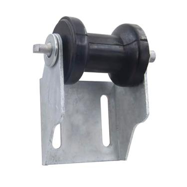 Imagem de Rolo de reboque de barco de 10 cm com suporte kit de montagem de rolo de quilha para reboque de barco aço galvanizado borracha preta