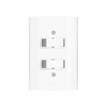 Imagem de Interruptor Duplo Romazi Dunas Simples 10A 4x2"