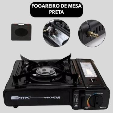 Imagem de Fogareiro Fogão de Mesa Portátil Camping Pesca a Gás Ajustável Acended