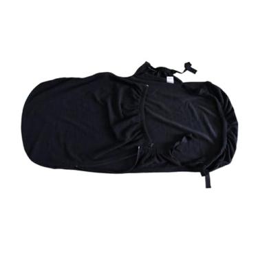 Imagem de WeiLaiKeQi Capa para cadeira de escritório, removível, elástica, lavável, protetora simples, para assento de cadeira, para sala de jantar, bar, cozinha, Preto